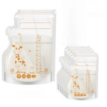 PE Giraffe Breast Milk Storage Bags, 250ML 30pcs/60 pcs per Pack, Pre-Stick Labels, BPA Free, Leakproof,