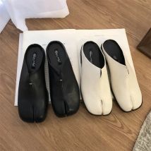 Bailamos Women Split Toe Slippers Tabi Ninja Slip Flats Round Toe Shallow Lazy Slip On Boat Slingback Mules Shoes Soft Loafers