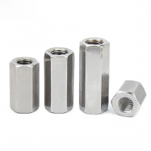 1/2/5pcs M5 M6 M8 M10 M12 A2-70 304 Stainless Steel DIN6334 Hexagon Hex Extend Long Rod Coupling Nut Connector Joint Tubular Nut