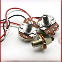 PB Bass Wiring Harness Prewired Kit for Precision Bass Guitar 250K Big Pots 1 Volume 1 Tone Jack