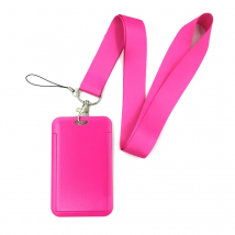 Pure Pink Color Key lanyard Car KeyChain ID Card Pass Gym Mobile Phone Badge Kids Key Ring Holder Jewelry Decorations