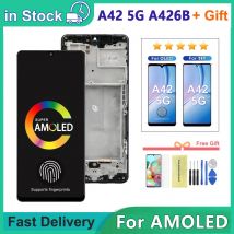 Für AMOLED Für Samsung A42 Lcd A426B A426U Display Touch Screen Mit Rahmen Für Samsung A42 5G LCD Display