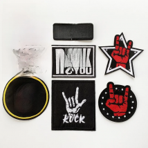 Rock music icon Patch Badges Embroidered Applique Sewing Iron On Badge Clothes Garment Apparel Accessories