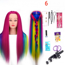 Simnient 70cm Colourful Synthetic Hair For Dolls Tress Mannequin Head For Hairstyles Hairdressing Braiding Training Dummy Doll