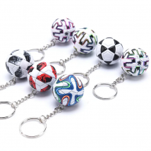 1PC PU Leather 3D Football Souvenir Key Chain Men Women Soccer Fans Keychain Bag Pendant Key Ring Boyfriend Gift Accessories