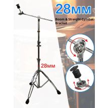 Standard Boom Cymbal Stand,Foldable 28mm Dia Boom&Straight Cymbal Bracket 31.89"-51.97" for Mounting Crash,Ride,Splash Cymbals