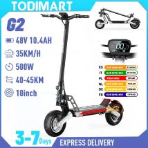 Scooter elettrico per adulti G2, gamma 40-45KM, motore 48V 10.4Ah, 500 W (cresta), pieghevole, avviamento a chiave, TODIMART