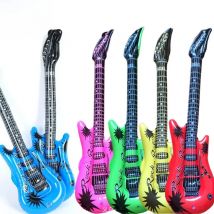 95cm Inflatable Guitar PVC Stage Props Children 's Simulation Inflatable Musical Instrument Explosion Inflatable Toys