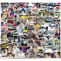 10/30/50/100PCS Anime Initial D Cartoon Stickers Skateboard Laptop Phone Bike Car Luggage Cool Waterproof Toy Sticker for Kids