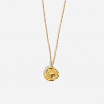 INS Trend Tarnish Free Irregular Compass Pendant Necklaces For Women Gold Plated Stainless Steel Collar Jewelry Gift