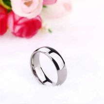 Kolmnsta 2/4/6/8mm Mens Wedding Band Polished Women Titanium Simple Engagement Classic Rings Black Silver Color Lady anel 3-15