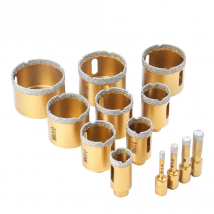 Versery 6-68mm 1PC M10 Thread Dry Vacuum Brazed Diamond Drilling Core Bit Ceramic Tile Hole Saw Granite Marble Drill Bits