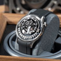 OBLVLO Original Design Herren Carbon FIbre Rotor Zifferblatt Schwarz Gummi Mechanische Uhr Blue Glow Wasserdichte Sport Uhren BLM-ROTOR