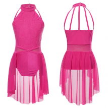 Kids Girls Ballet Leotard Dress Dance Class Gymnastics Lyrical Contemporary Dance Ballerina Costume Clothing Performance Dress