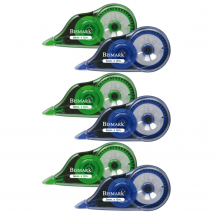 Bismark - Tipex Cinta Correctora Blanca, 5 mm x 12 metros, Set Cintas Correctoras Ideal para Material Escolar y Papeleria Oficina, Útil para Borrar y Escribir de Inmediato con Alta Cobertura
