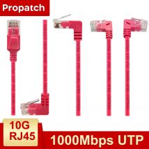 Propatch Cat6a Slim Patch Cord RJ45 Cavo Ethernet ad angolo di 90 gradi Cavo Lan RJ45 per router Modem Internet Cavo Ethernet RJ 45