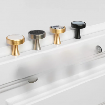 European Door Knobs and Handles for Kitchen Cabinet Zinc Alloy Furniture Handles Marble Vein Gold Drawer Pulls Wall Hanging Hook