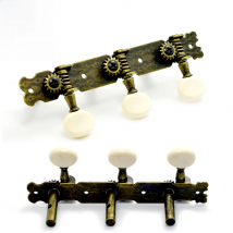 KD Classical Guitar Tuning Peg Antique Bronze Guitar Pegs Oval Button Machine Head Guitar Repair Parts Accessories