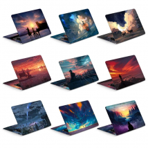 DIY Laptop Cover Sticker Skins 2pcs Vinyl Skin Case 13.3"14"15.6"17.3" for Macbook/Lenovo/Mis/Hp/Acer Decorate Decal Assessories
