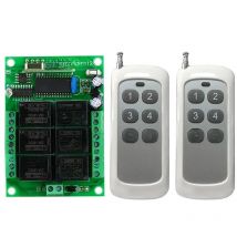 DC 12V 6 CH Channels 6CH RF Wireless Remote Control Switch Remote Control System receiver transmitter 6CH Relay 315/433 MHz