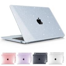 Baby blue Glitter Crystal Case For MacBook 2025 M4 Air13 15 A3240 A3241 2024 M4 M3 A2681 A3113 A3114 A2941 M2 Pro14 16 A2337 M1