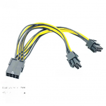 PCI-Express PCIE 8 Pin to Dual 8 (6+2) Pin VGA Graphic Video Card Adapter Power Supply Cable 20cm for BTC Bitcoin Miner Mining