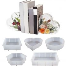 DIY Crystal Epoxy Resin Mold Geometry Large Cube Specimen Love Round Rectangle Mirror Silicone Mold