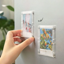 3-inch minimalist Polaroid photo frame with magnetic transparent acrylic photo card display, suitable for desktop display