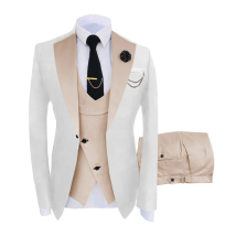 ( Jacket + Vest + Pants )Suits for Mens 2024 Casual Business Suit High-end Social Formal Suit 3 Pcs Set Groom Wedding Men