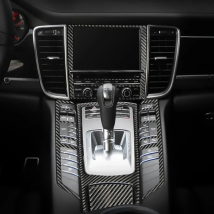 Car Styling For Porsche Panamera 970 Carbon Fiber Sticker Console Gearshift Frame Decorative Cover Trim Strips Auto Accessories