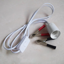 E26 E27 Lamp Holder for 12V 24V 36V 48V Low Voltage Battery LED Screw Holders with Clips