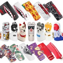 Blade Covers golf putter blade cover White Golf Putter Cover Headcover Closure for Blade Golf Putter