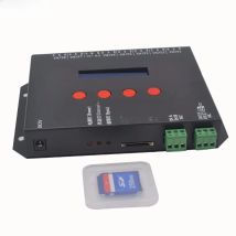 8 port off-line T-8000A pixel controller led sd card ,SPI(TTL)signal output,can control max 1024*8ports=8192pixels