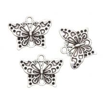 10pcs Charms Butterfly Connector 20x25mm Antique Making Pendant fit,Vintage Tibetan Silver color,DIY Handmade Jewelry