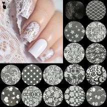 Black  White Lace Rose Nails Foil Stickers Black  Flowers Design Manicure Nail Art Transfer Paper Nails Art Decals