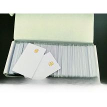50pcs ISO 7816 Blank White pvc chip CR80 Standard size SLE4442 plastic contact smart card