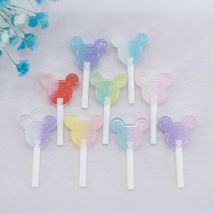 Lollipop Earring Charms 9pcs/lot Cute Cartoon Candy DIY Resin Cabochon Jewelry Pendant Flatback  Homemade Girl Friendship Gift