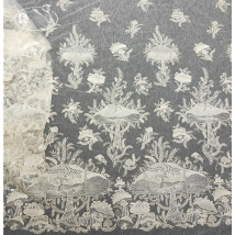 Champagne Mushroom Sequin Embroidery Lace Fabric, Wedding Dress, Retro Forest Skirt Accessories, RS3013