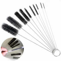 10pcs/set Aquarium Tube Pipe Cleaning Brush Stainless Steel Water Filter Air Tube Flexible Single End Hose Aquarium Accessories