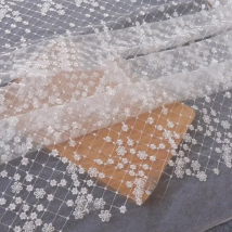 1yard polyester Water-soluble mesh embroidery 3D lace fabric for wedding dress children's clothing home decorative accessories