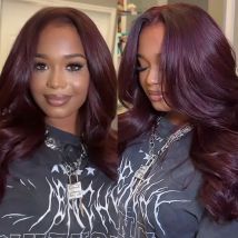 Burgundy 99J Body Wave 13x4 Lace Front Wig Human Hair HD Lace Pre Plucked 180% Red Colored 13X6 Brazilian Hair Wigs For Women