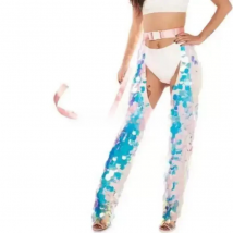 New Women Sequin Chaps Long Pant