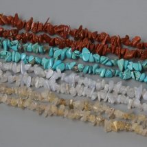 3-5mm Natural 11 Style Material Stone Freeform Gravel Loose Chip Beads Strand 34" For Jewelry making bracelet and necklace