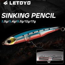 LETOYO-lápiz que se hunde, 17g, 12g-3,5g, cebo Artificial, cebos duros, señuelos para lubina y trucha, Wobblers para Lucio, señuelo de pesca giratorio