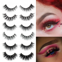 15mm-18mm False Eyelashes 3D Mink Lashes Cruelty Free Natural Long Eyelashes Make up Fluffy Cross Eyelash Extensions Eye Lashes