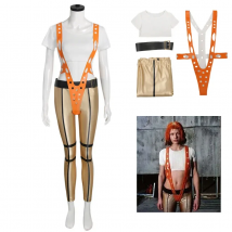 The Fifth Element Leeloo Costume Movie  Woman Tops Pants Strap In Stock Halloween Party Cos Alien Girl Suits Takerlama