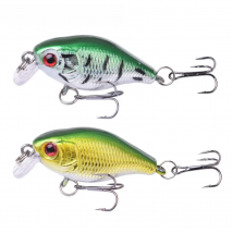 1Pcs Crankbait Minnow Fishing Lure 45mm 4g Wobblers Artificial Hard Bait Floating Sea Bass Lure Plastic Fish Fishing Tackle