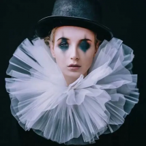 Women Vintage Mesh Neck Ruff Detachable Tulle Ruffle Collar Victorian Halloween Cosplay Costume Clown Choker