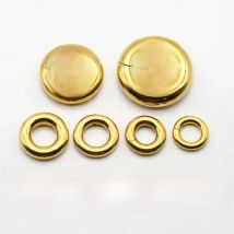 Large Guage 12G/2mm to 00G/10mm 316L Stainless Steel Hinged Clicker Septum Rings Seamless Nose Ring Hoop Ear Piercing Earweight