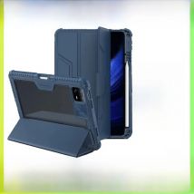 NILLKIN Bumper Leather Case for Xiaomi Pad 6/Pad 6 Pro, Foldable Stand, PU Leather Flip Cover, Auto-Wake/Sleep, Sliding Camera